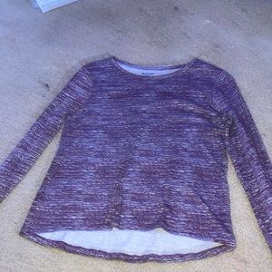 Does the long purple white striped Old Navy long sleeve never worn